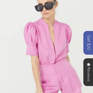 Lanhtropy Athina Linen S/S Shirt, size Medium